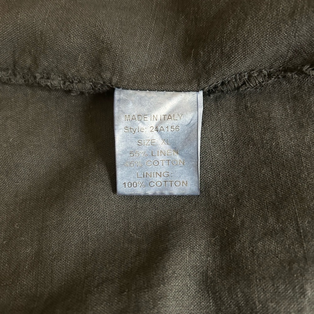 Francesca Bettini Linen/Cotton Blend V-neck Dress | size XL - Picture 4 of 9